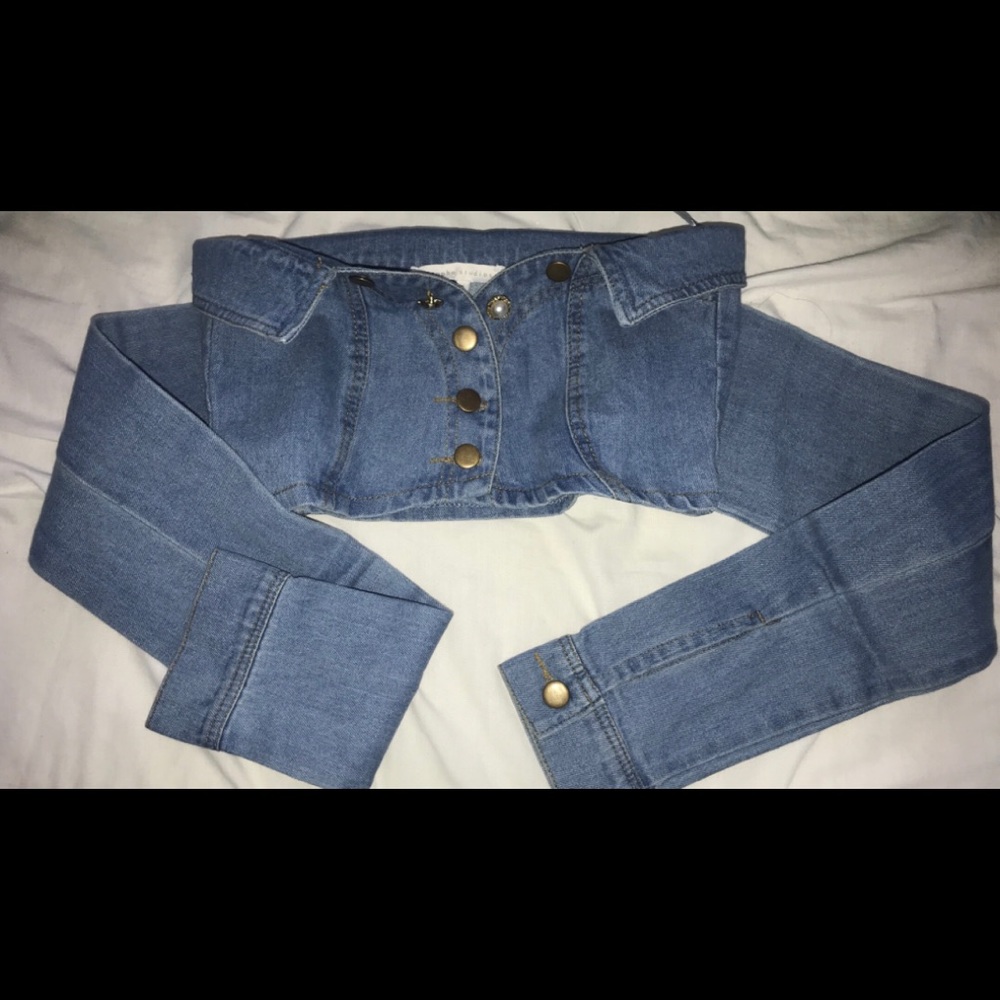 Denim crop top